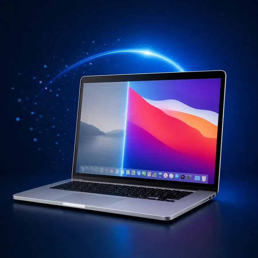 Mac antigua renovada con un sistema moderno