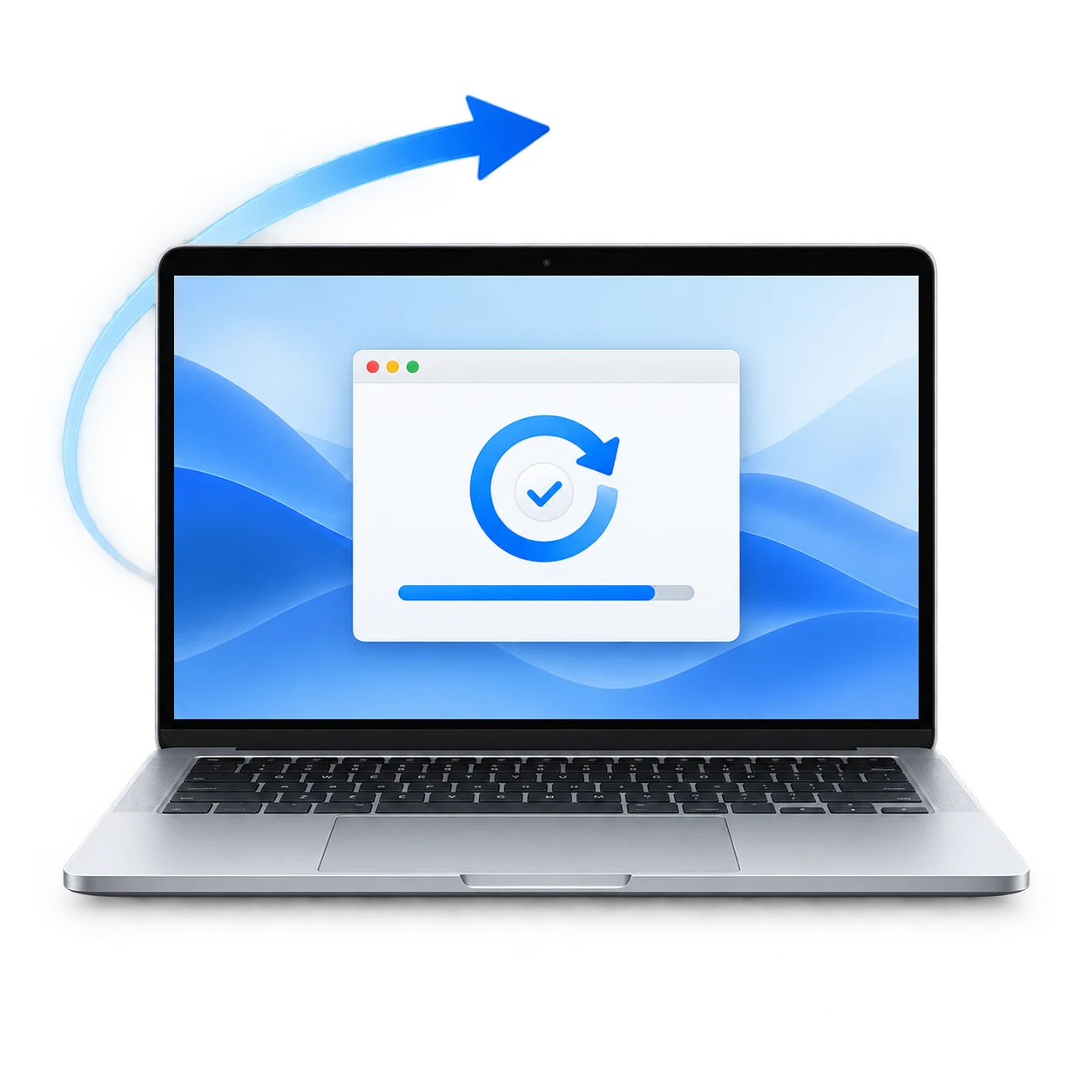 MacBook Pro during a macOS upgrade